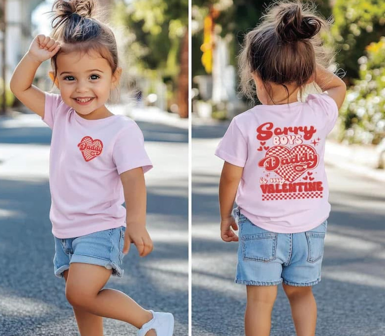 Daddy Valentine Girls Tee