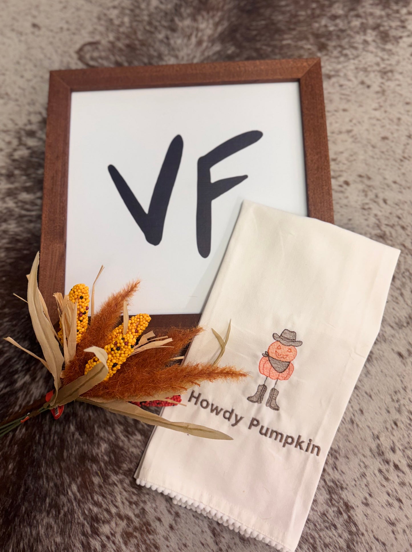 Howdy Pumpkin Tea Towel