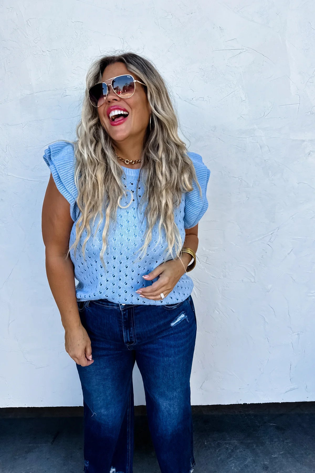 Casey Ruffle Sleeve Top