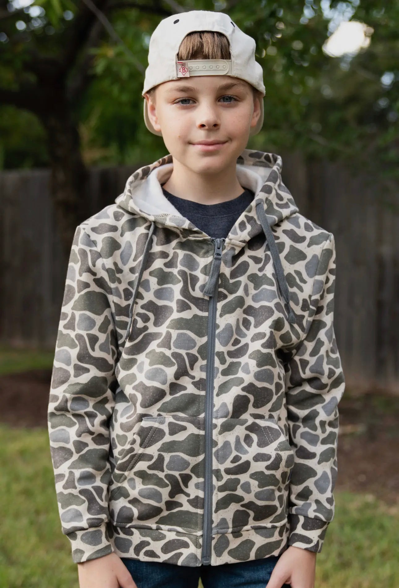 Boys Fleece Lined Jacket - Classic Deer Camo