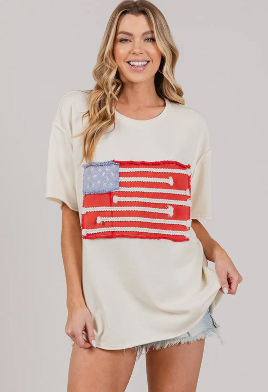 Oversized  Miss America Tee