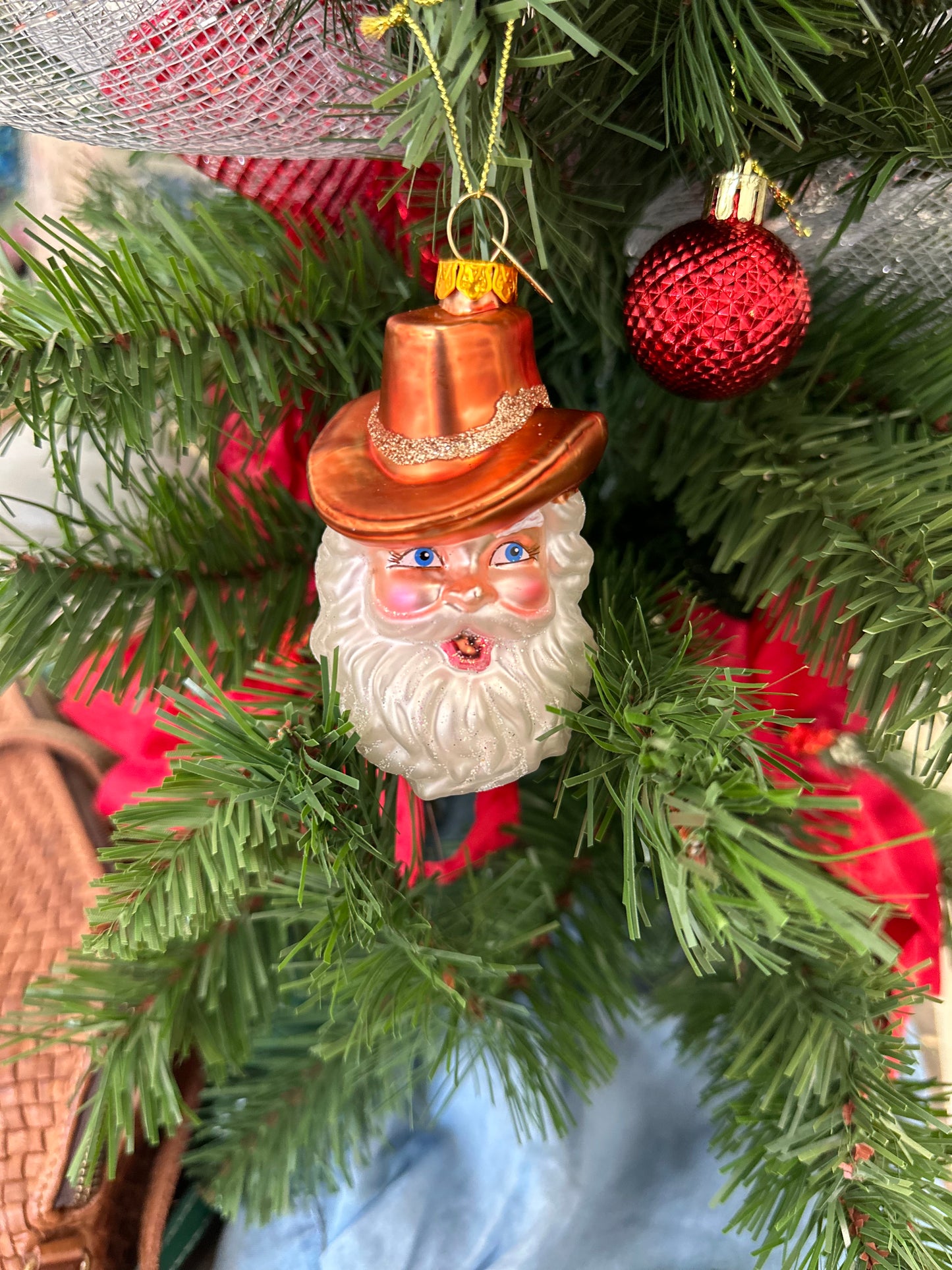 Cowboy Santa Ornament