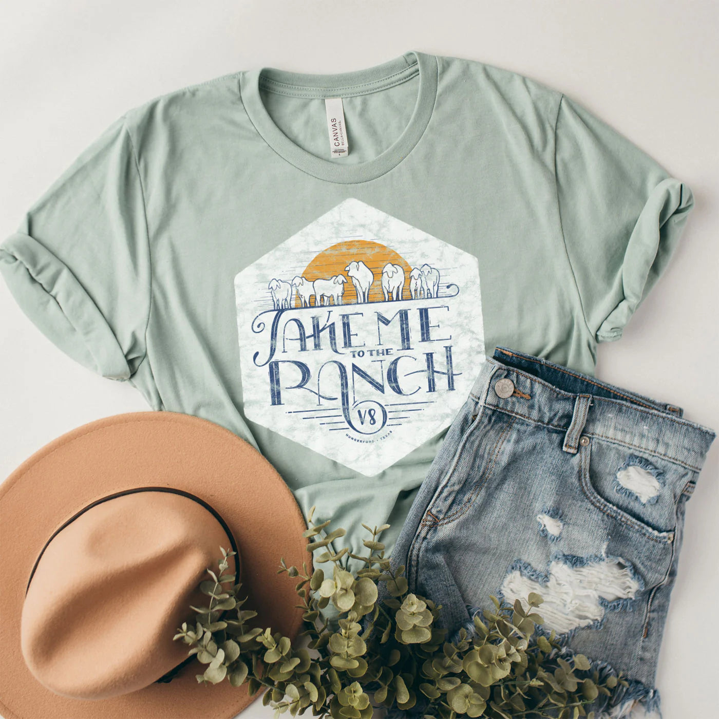 Take Me To The Ranch V8 Tee