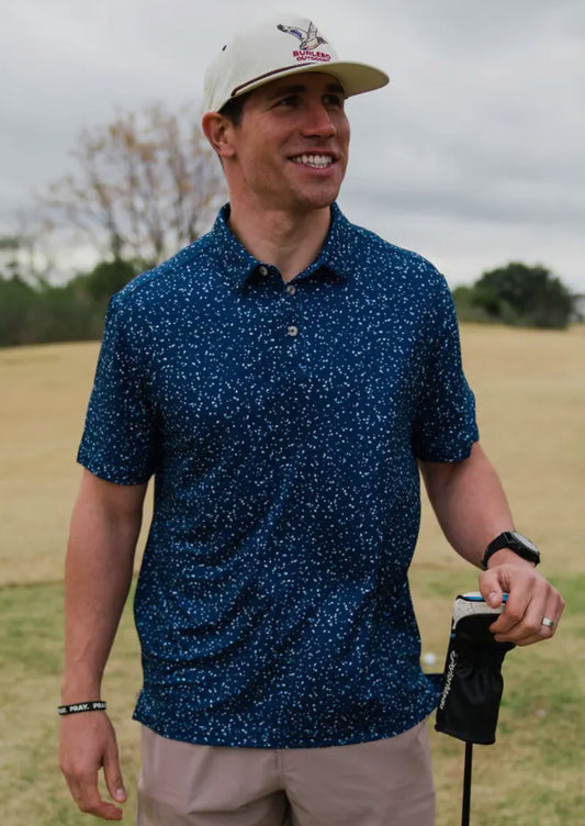 Burlebo Performance Polo Navy Speckled