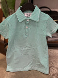 Boys Green Stripped Polo