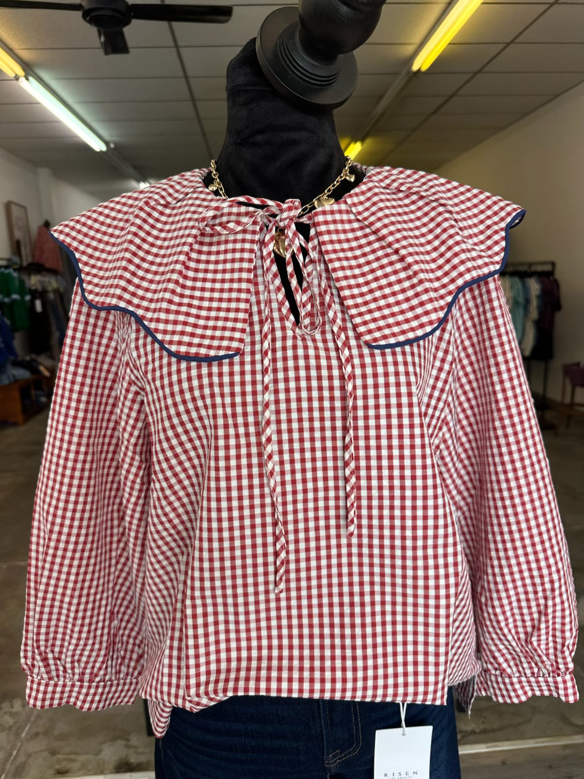 Red Gingham Top