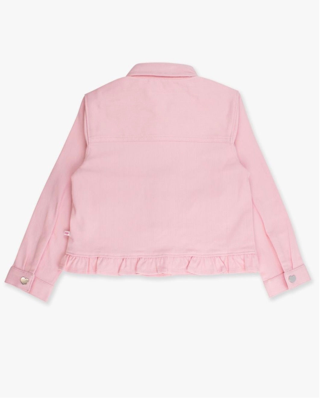 Pink Ruffle Denim Jacket