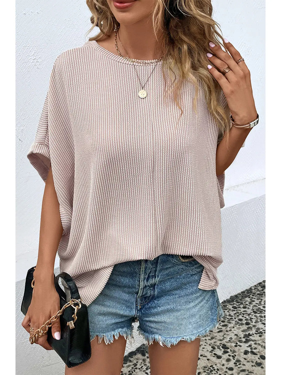 Apricot Batwing Oversized Top