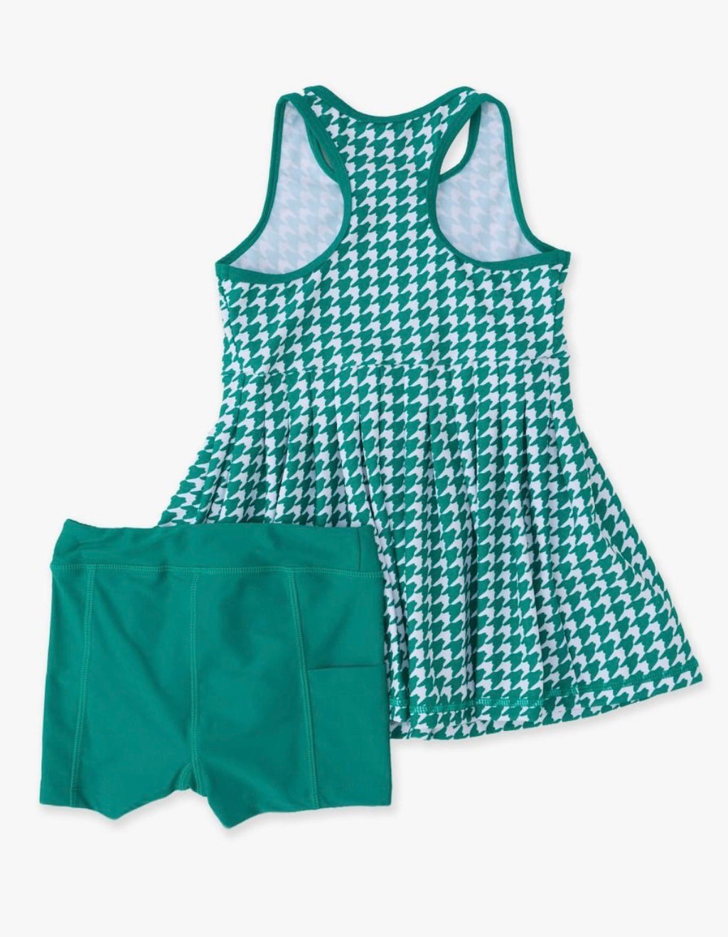 Varsity Green Houndstooth Dress Set