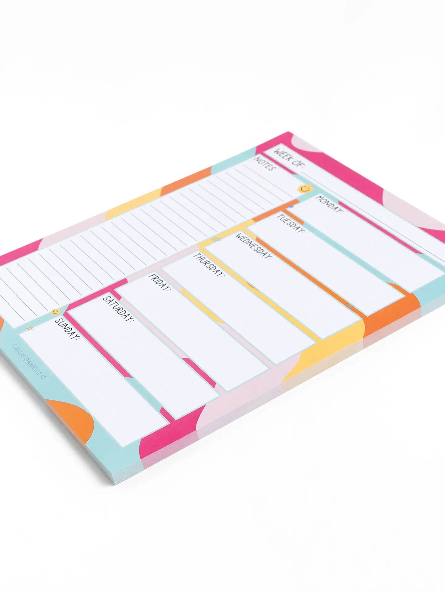 Groovy Weekly Calendar Pad