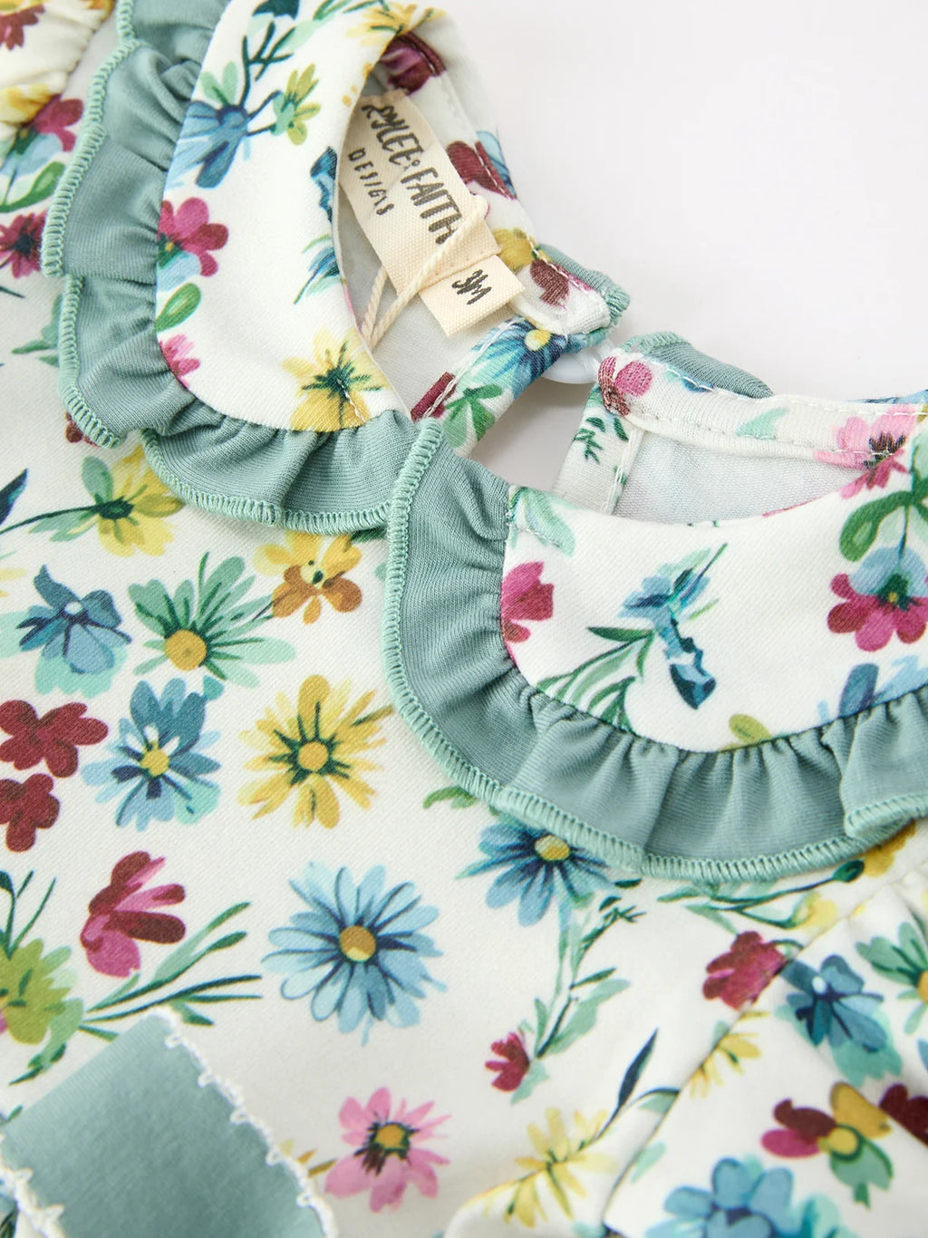 Fall Green Floral Girls Set