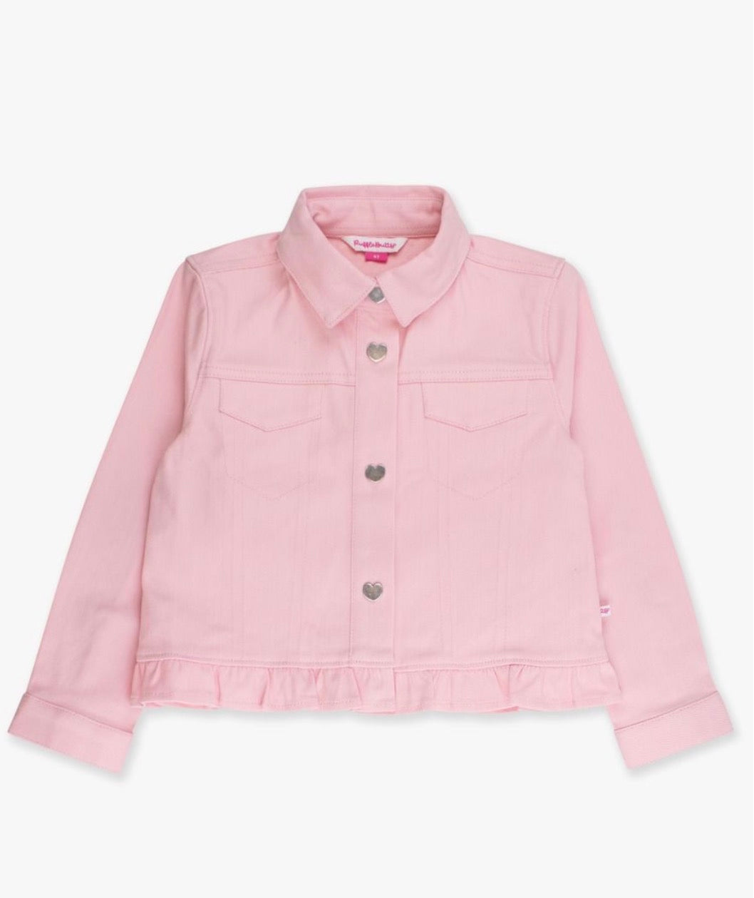 Pink Ruffle Denim Jacket