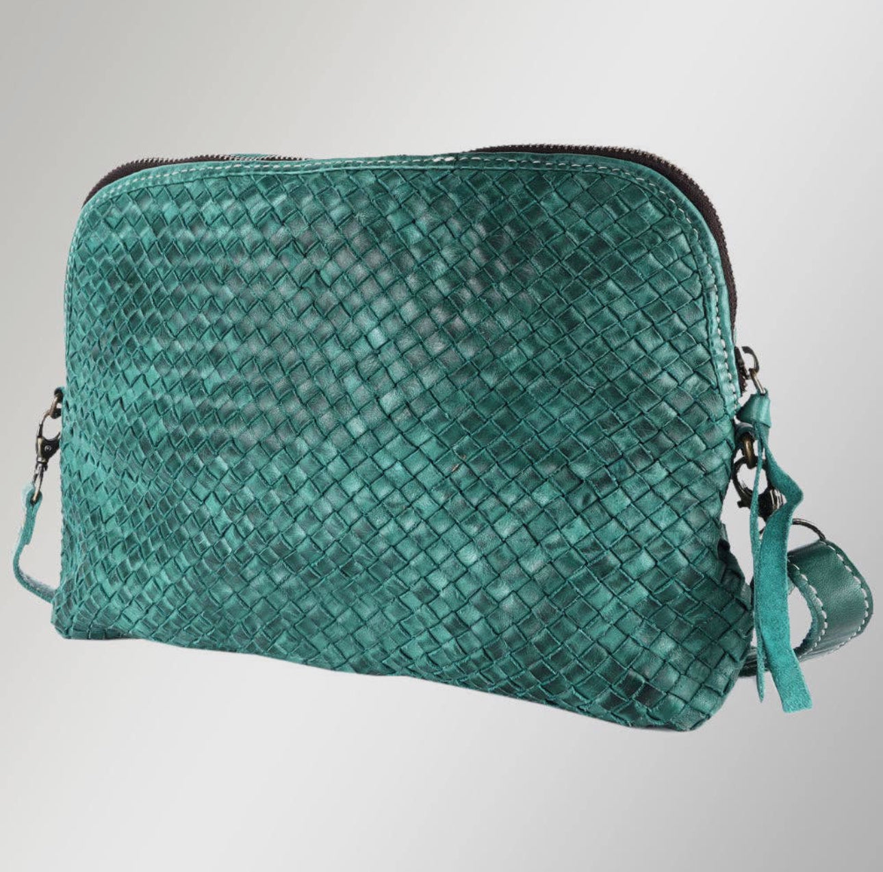 Leather Cross Body - Green