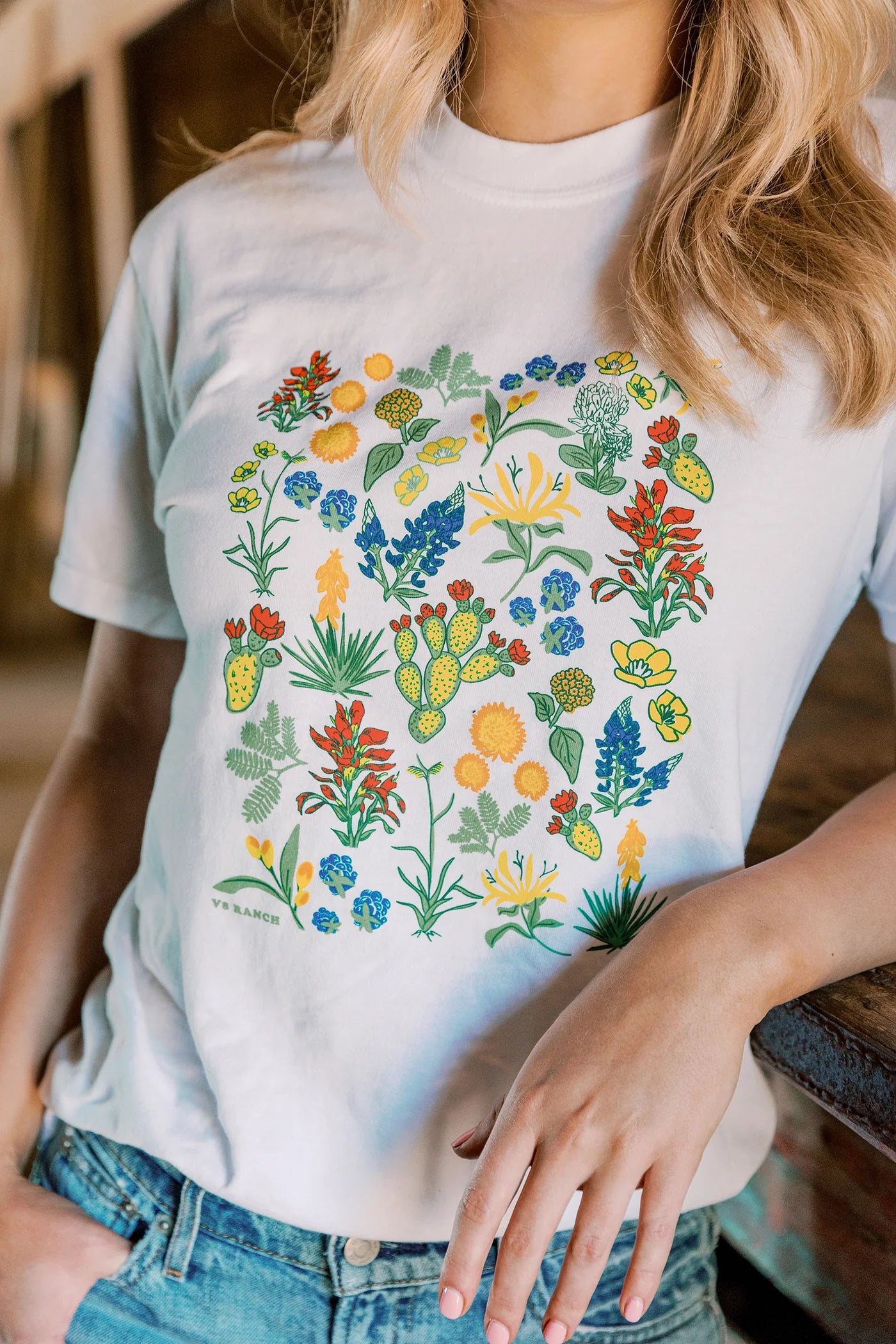 Flowers On The Ranch Tee