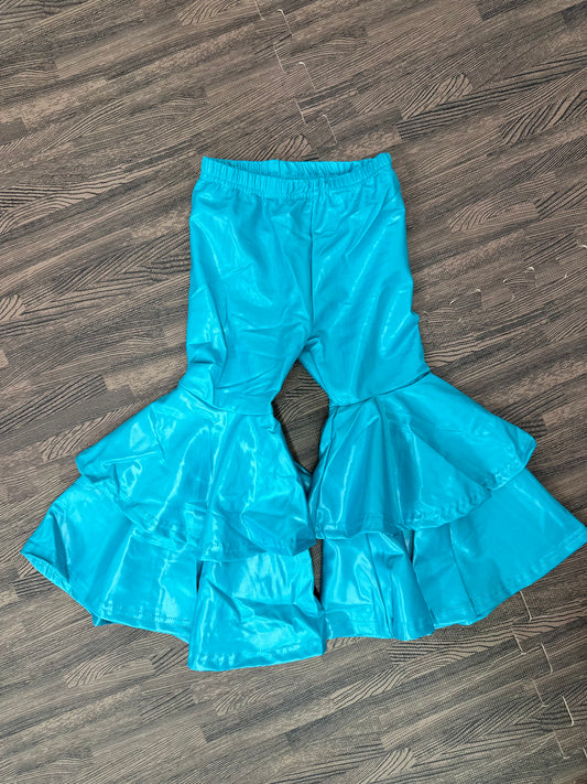 Teal Faux Leather Bells