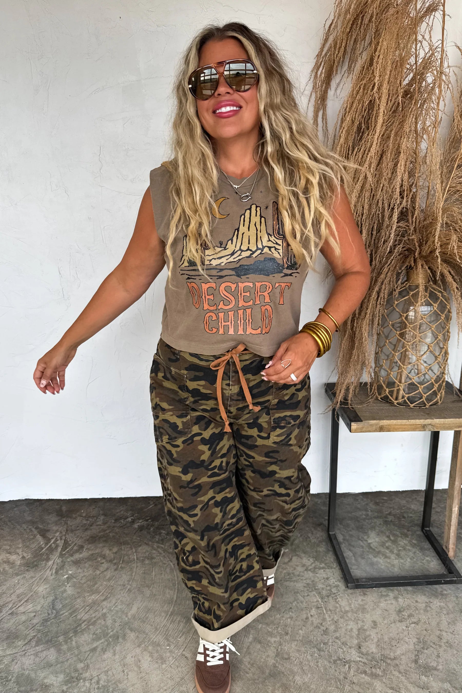 Brogan Camo Barrel Jeans