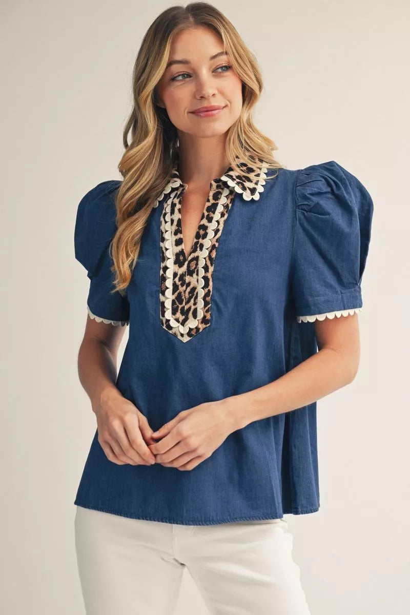 Leddy Denim Top