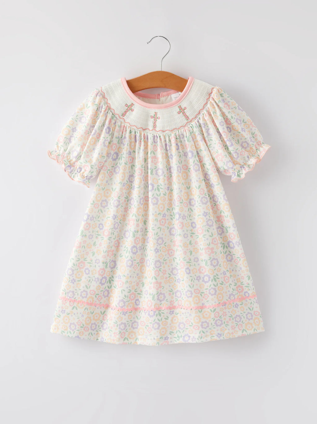 Spring Cross Smocked Dress