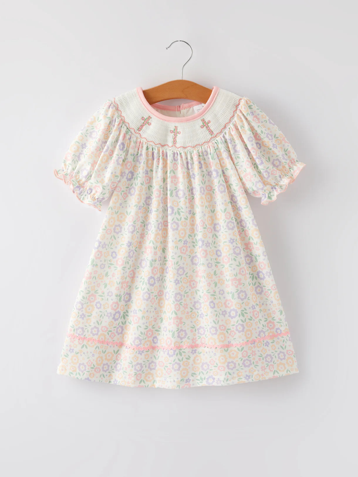 Spring Cross Smocked Dress