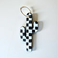 Checkered Cactus Keychain