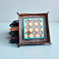 Turquoise Tooled Tray