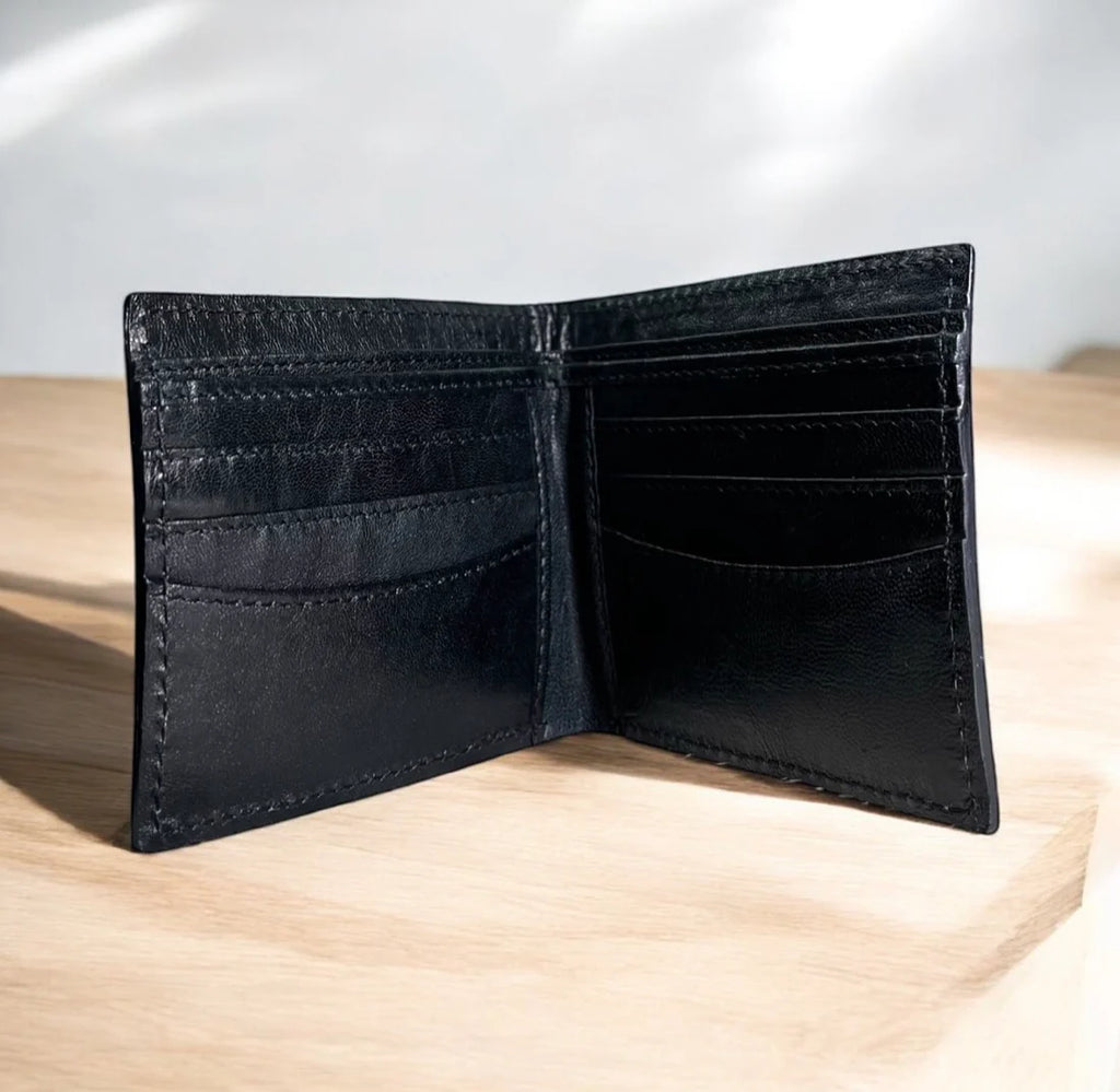 Tooled Leather & Cowhide Wallet