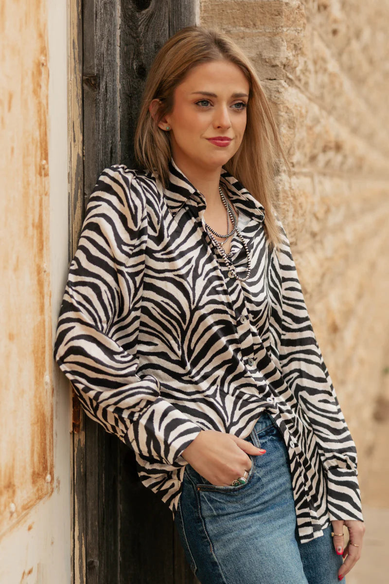 Cowgirls Safari Button Up