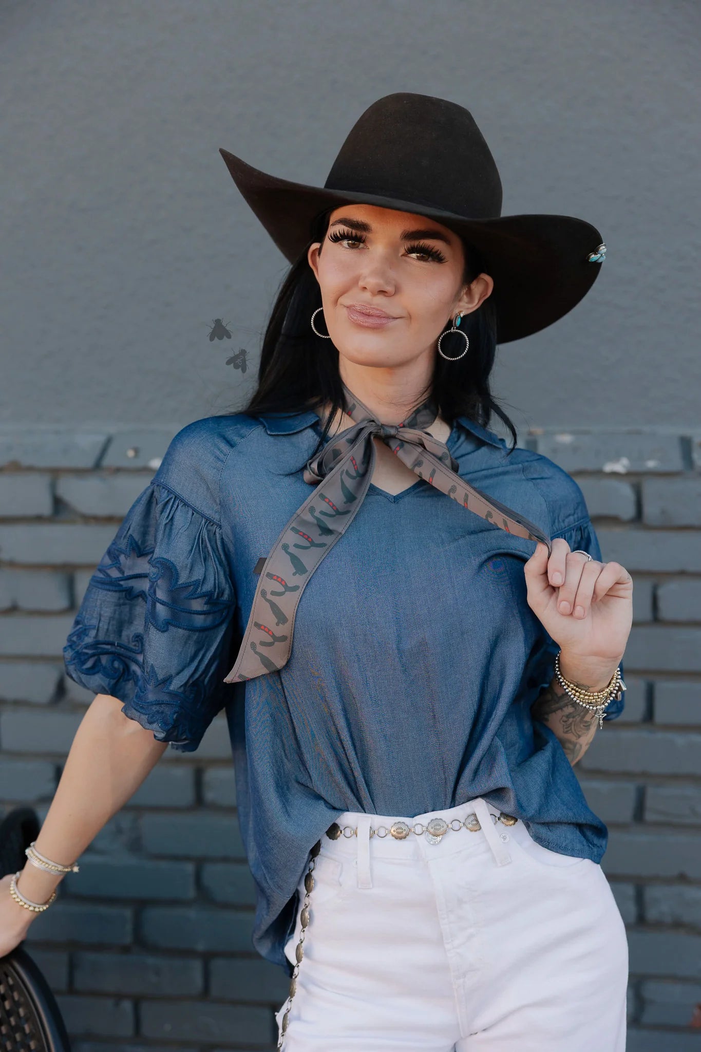 Denim Sweetwater Stitch Top