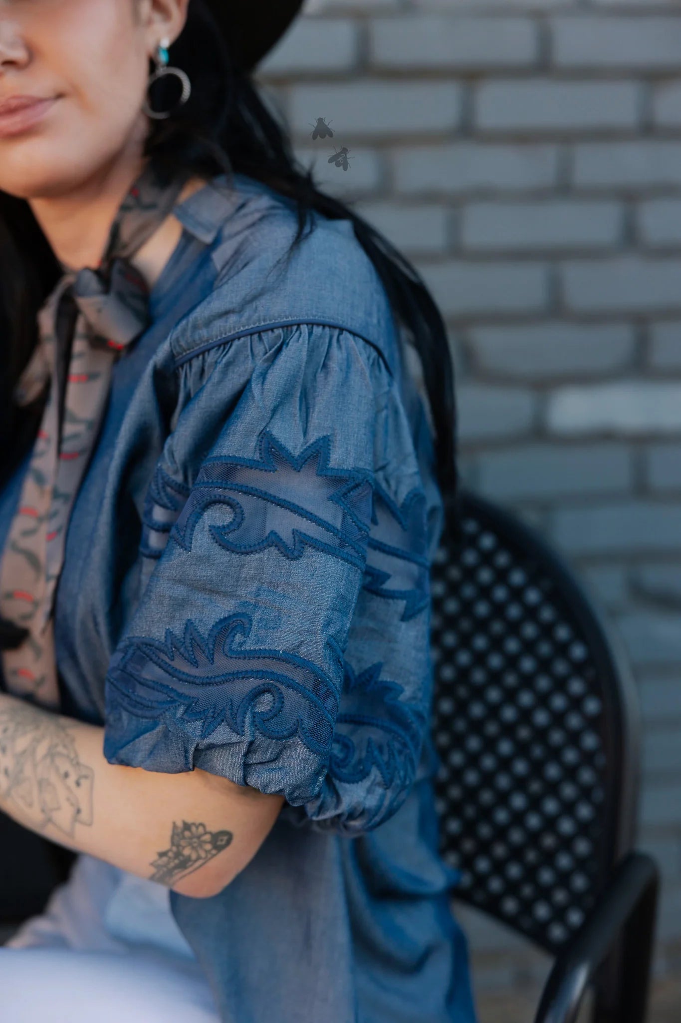 Denim Sweetwater Stitch Top