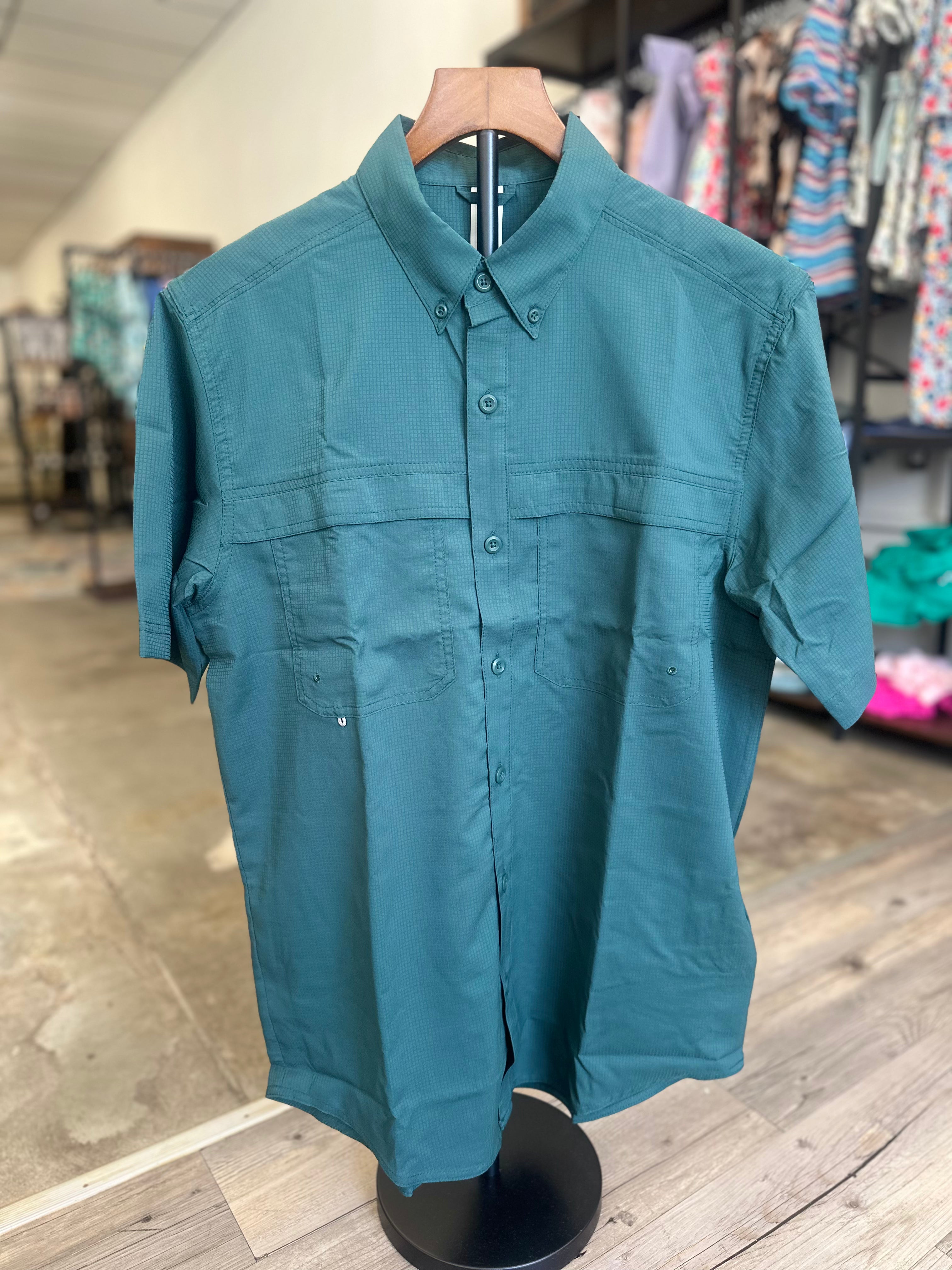 Hunter Green Men’s Fishing Shirt