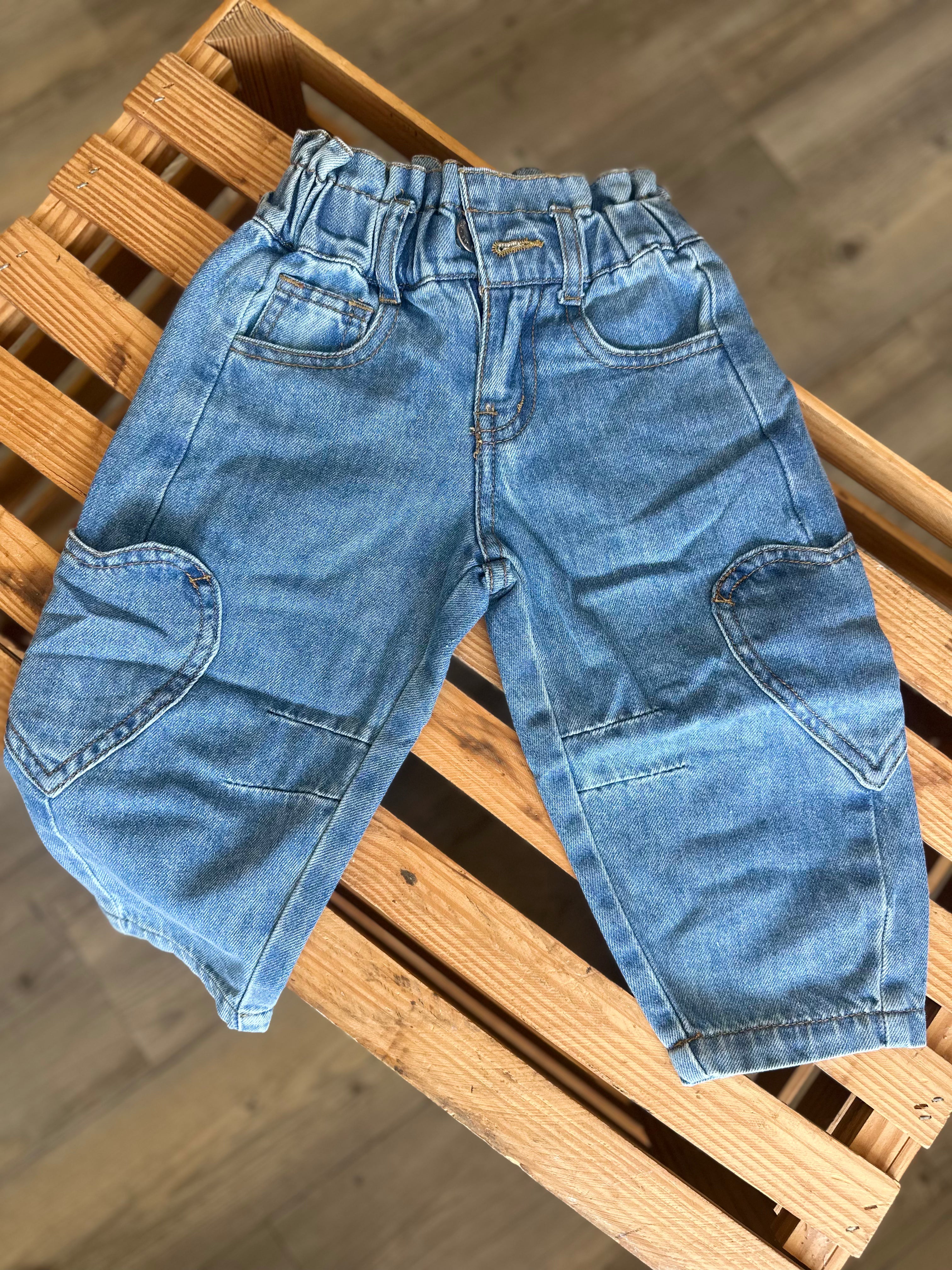 Light Wash Girls PaperBag Jeans