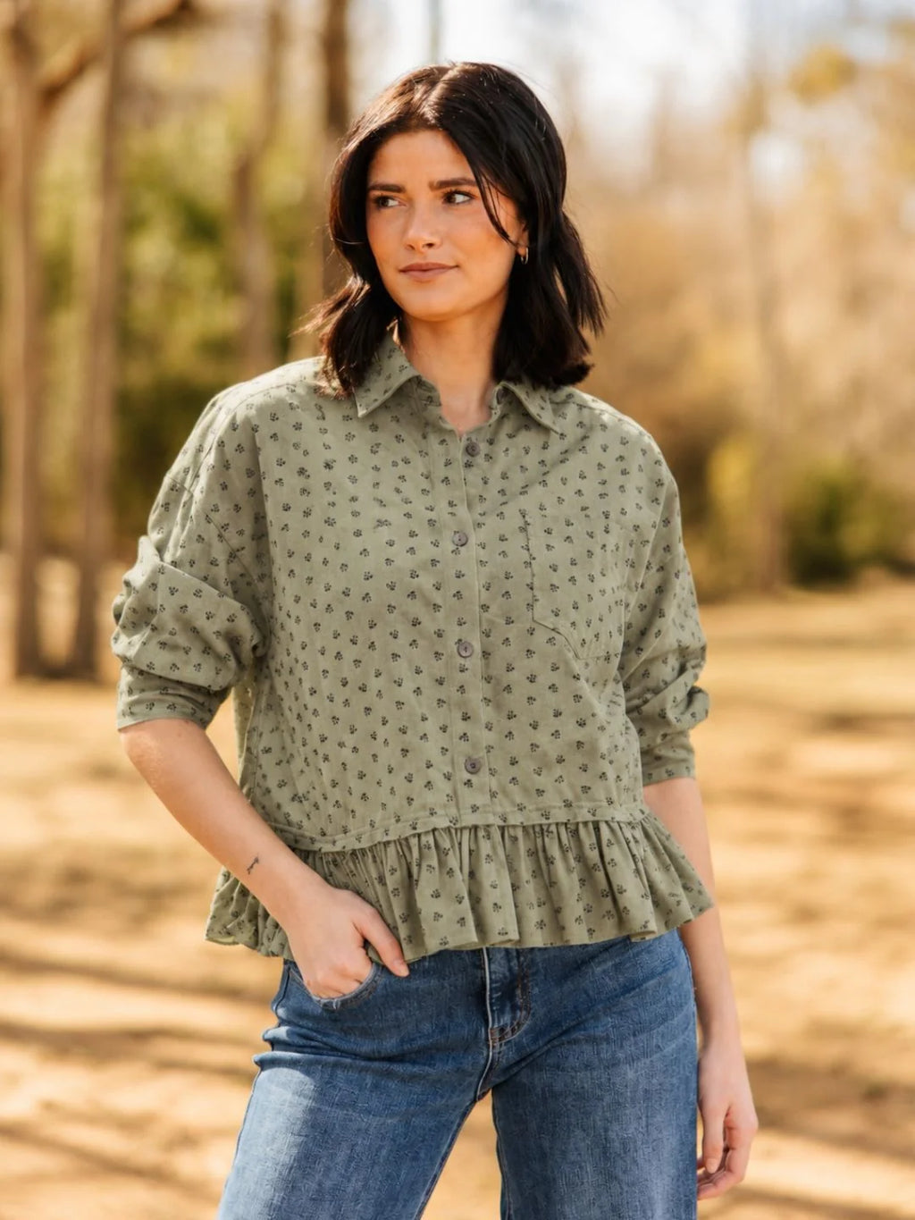 Fall Ruffle Top/Jacket