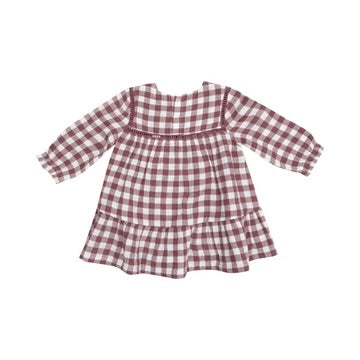 AD Maroon Gingham Dress w/ Legging Set