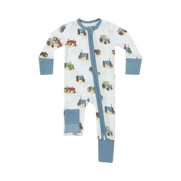 AD Vintage Tractors 2Way Zipper Romper