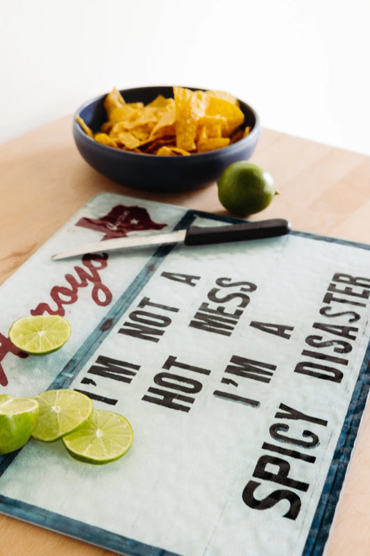 Large Tempered Glass Cutting Board- Spicy