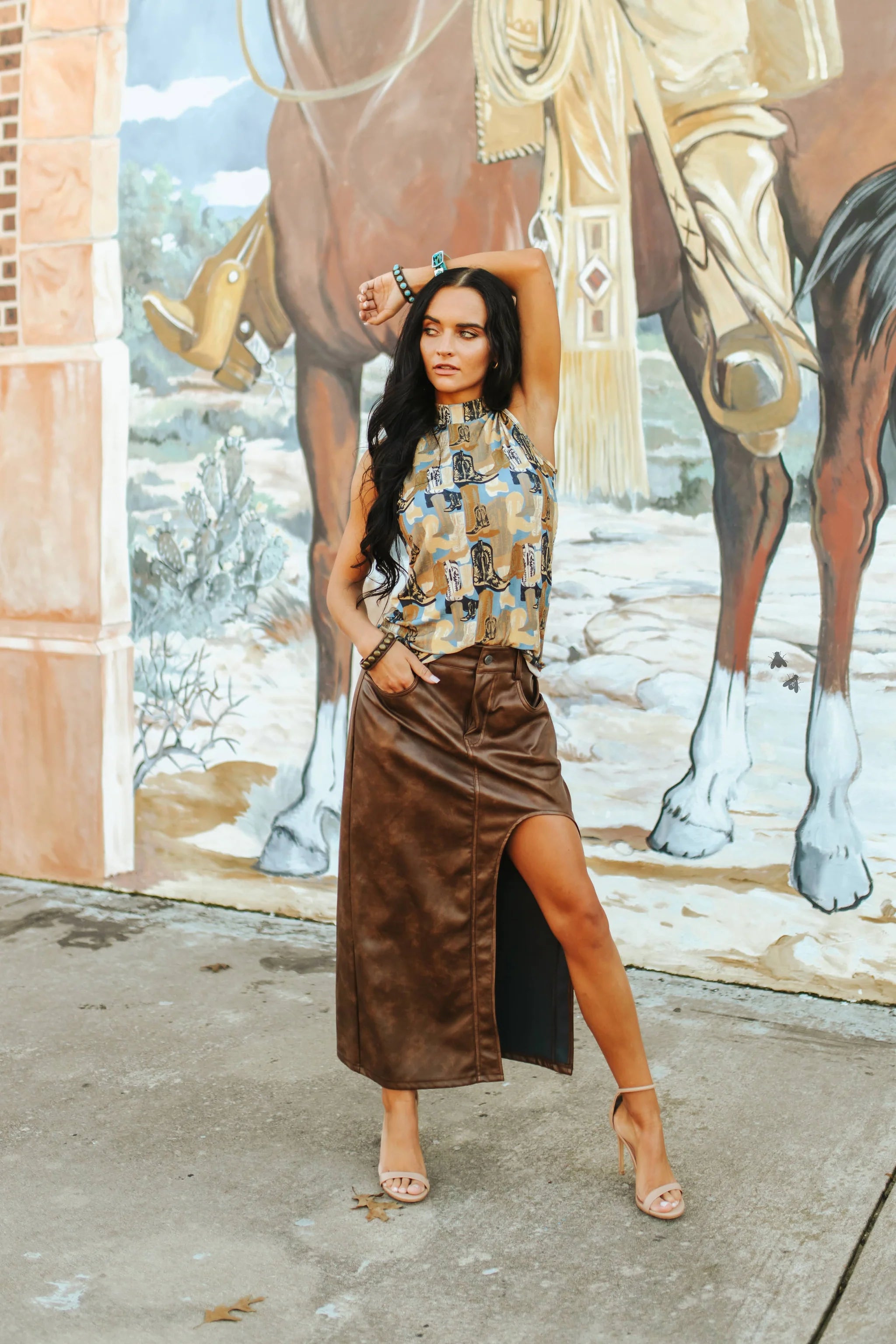 Limousin Leather Skirt