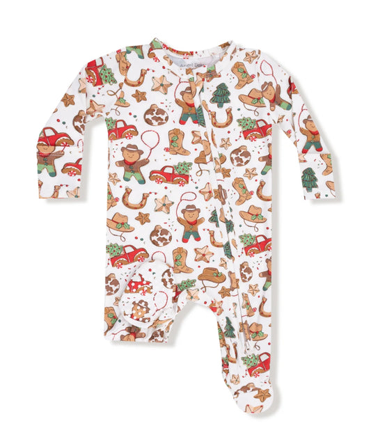 Cowboy Christmas 2 Way Zipper Romper