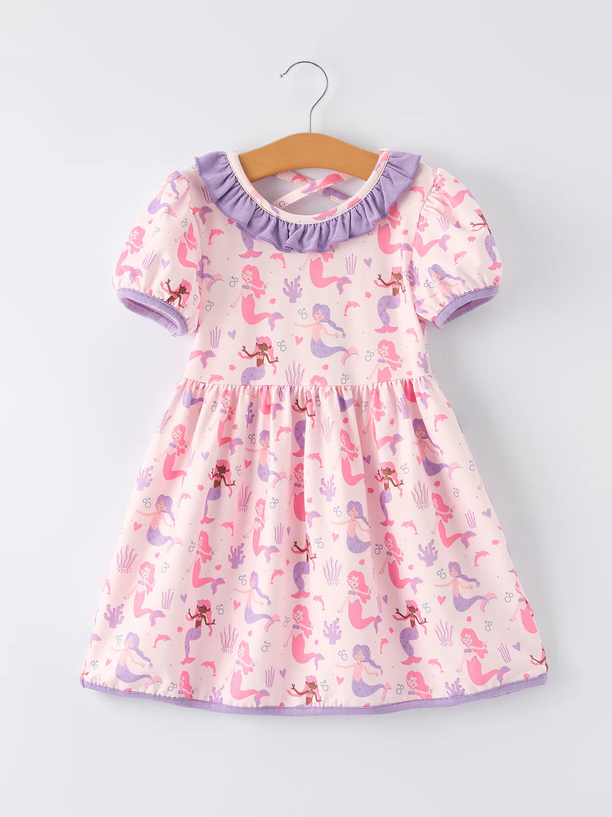 Girls Ocean Fantasy Ruffle Dress
