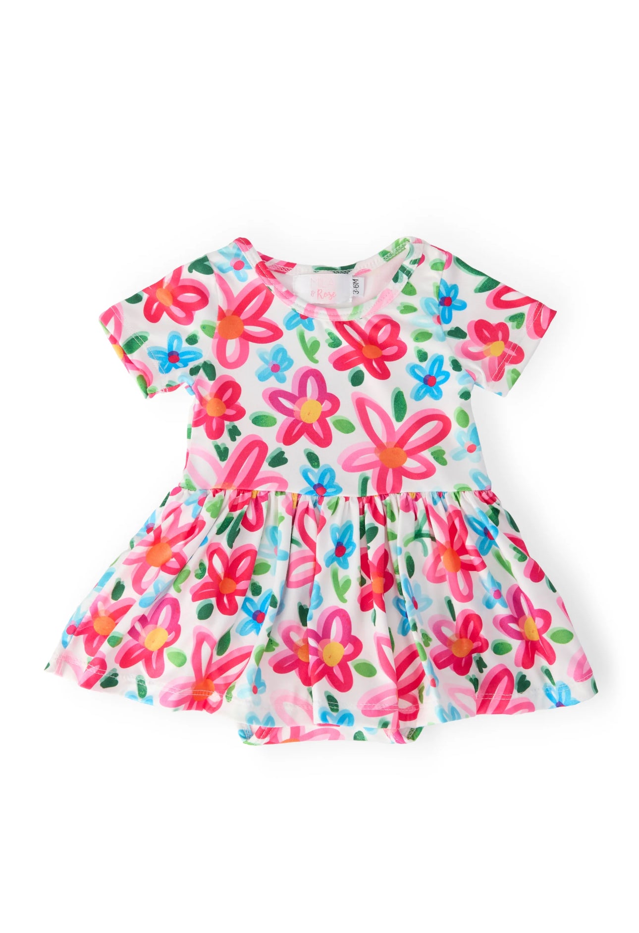 Neon Floral Twirl Bodysuit