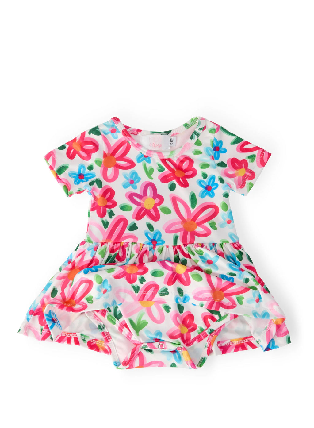 Neon Floral Twirl Bodysuit