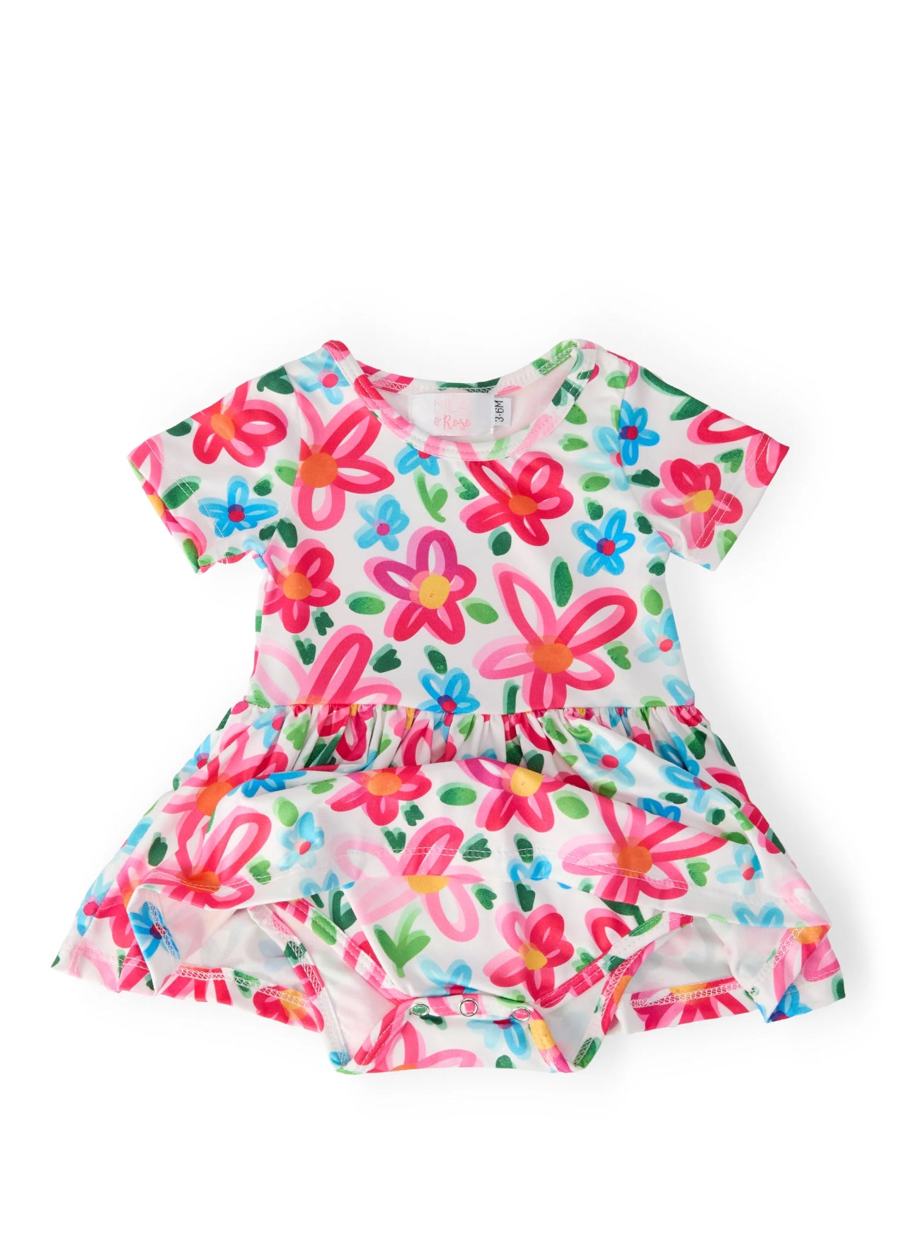 Neon Floral Twirl Bodysuit