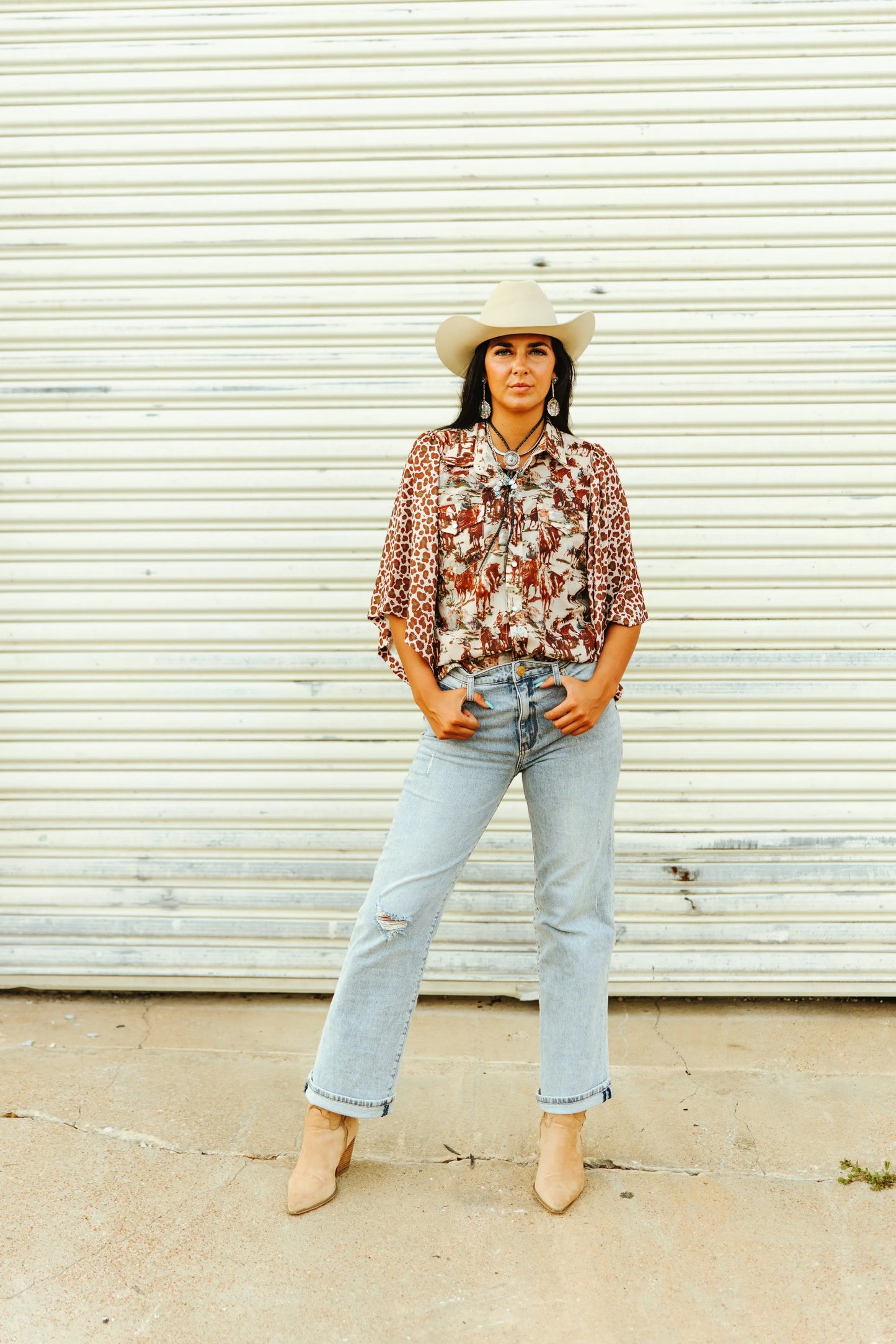 Cowboy Cheetah Top