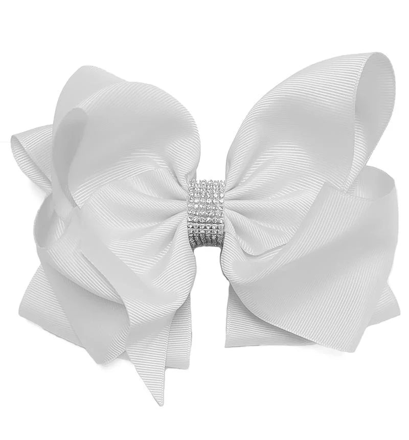 White 6” Double Layered Bow