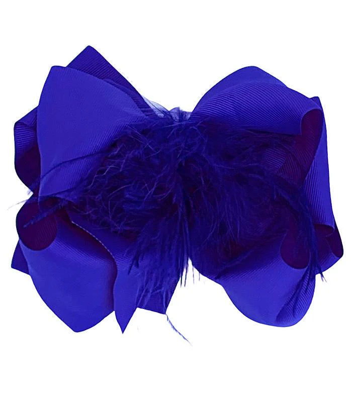 Royal 7.5” Double Layered Feather Bow