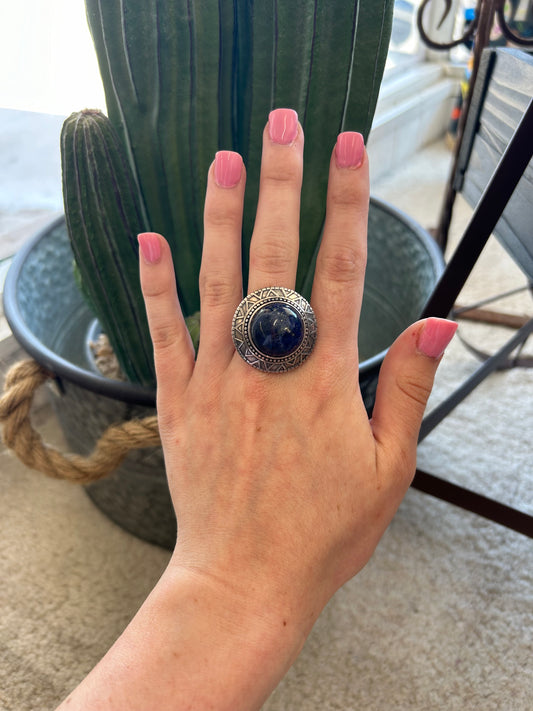 Navy Stone Ring