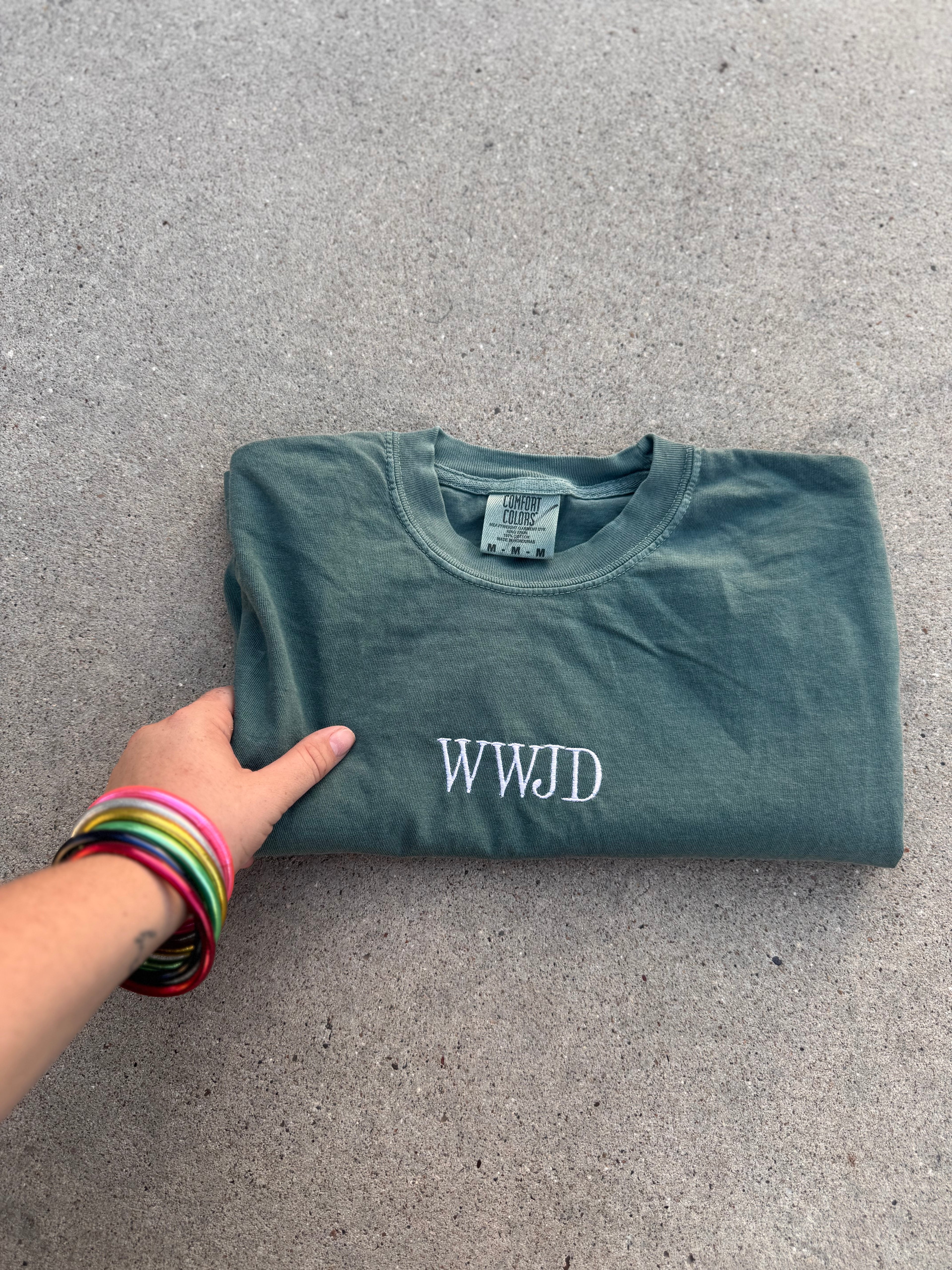 WWJD Custom Embroidered Tshirt