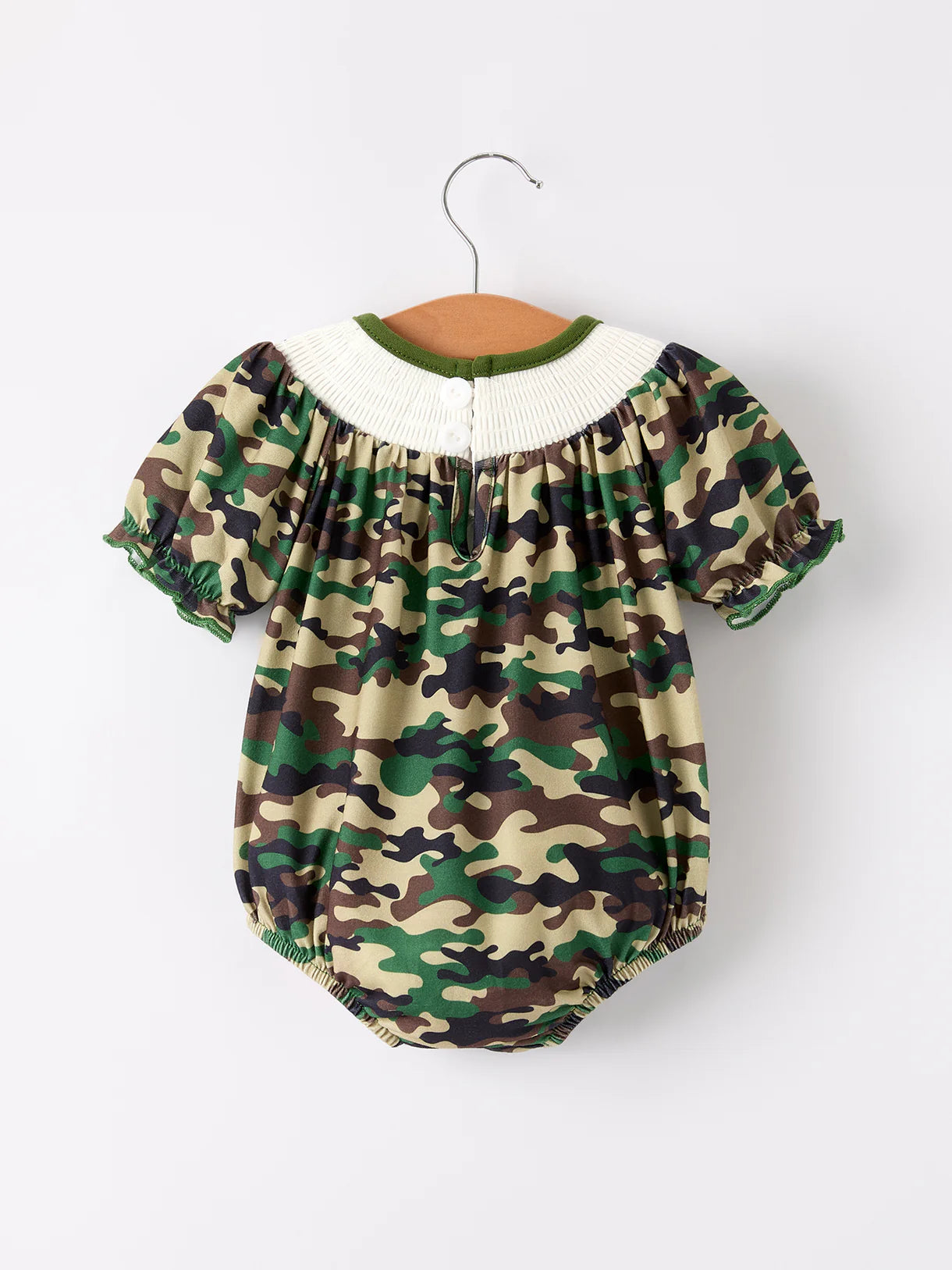 Camo Duck Smocked Romper
