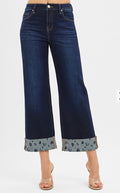 Printed Cuff Risen Jeans