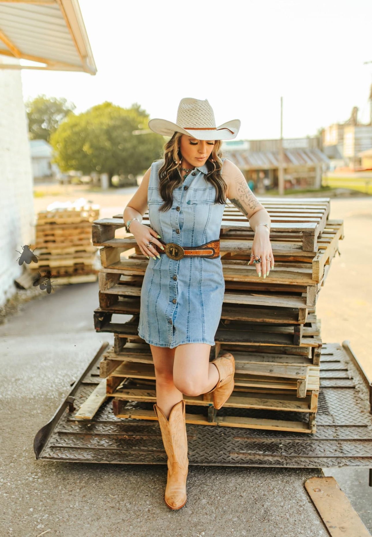 The Sweetheart Denim Dress