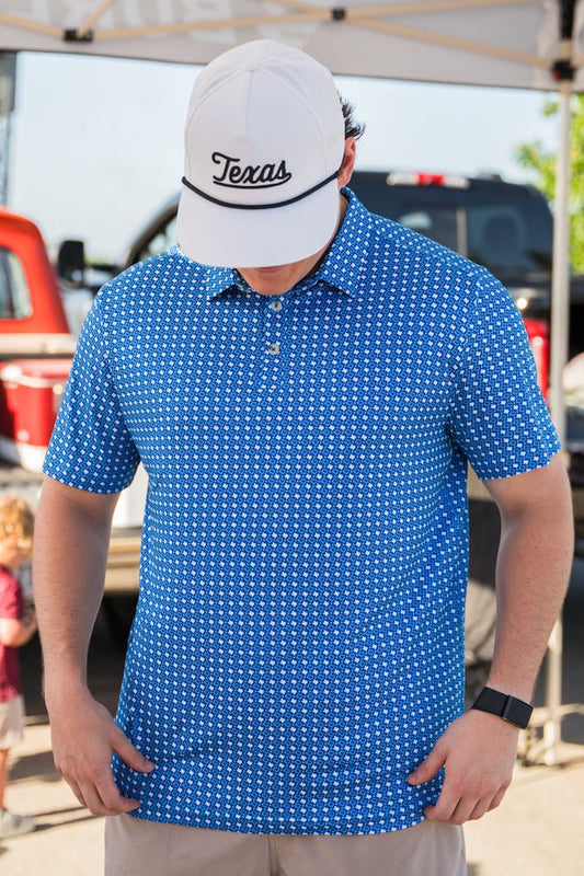 Texas Blue & White Burlebo Polo